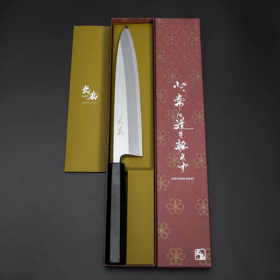 Aideba White Steel #2 Kasumi Büffelhorn und Ebenholz Griff 240mm - Image 8