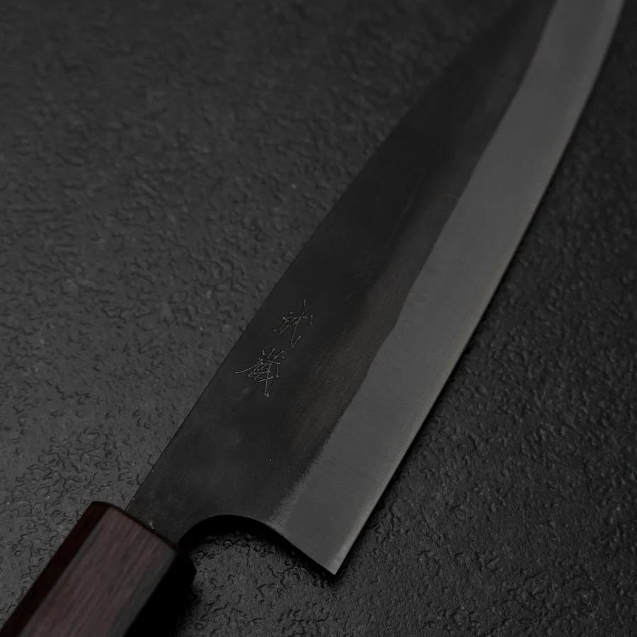 Ajikiri Blue Steel #1 Kurouchi Lila Urushi Griff 145mm - Image 3