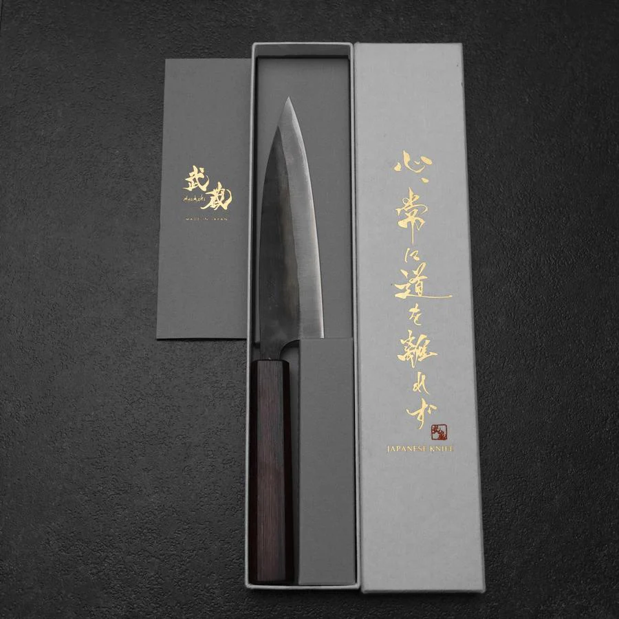 Ajikiri Blue Steel #1 Kurouchi Lila Urushi Griff 145mm - Image 8