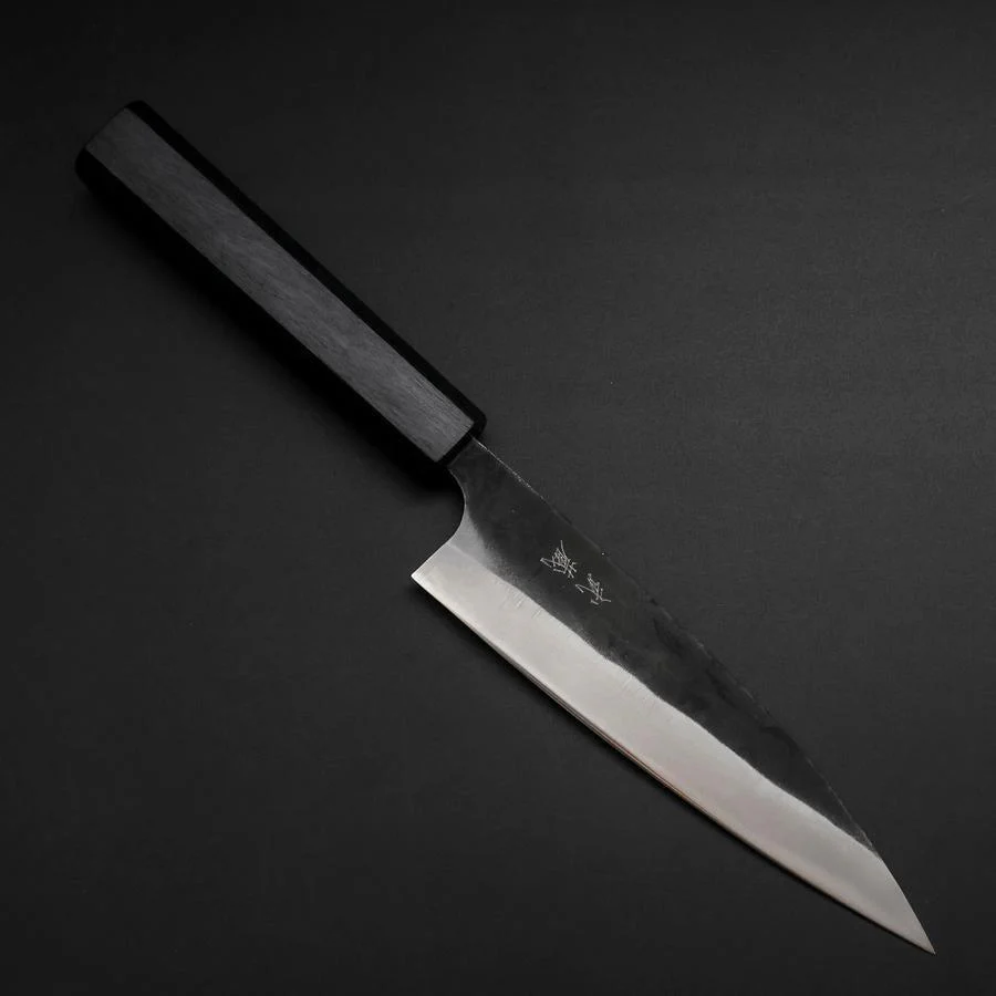 Ajikiri Blue Steel #2 Kurouchi Dunkelblauer Urushi Griff 145mm