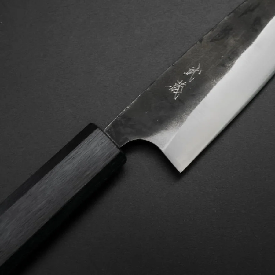 Ajikiri Blue Steel #2 Kurouchi Dunkelblauer Urushi Griff 145mm - Image 3