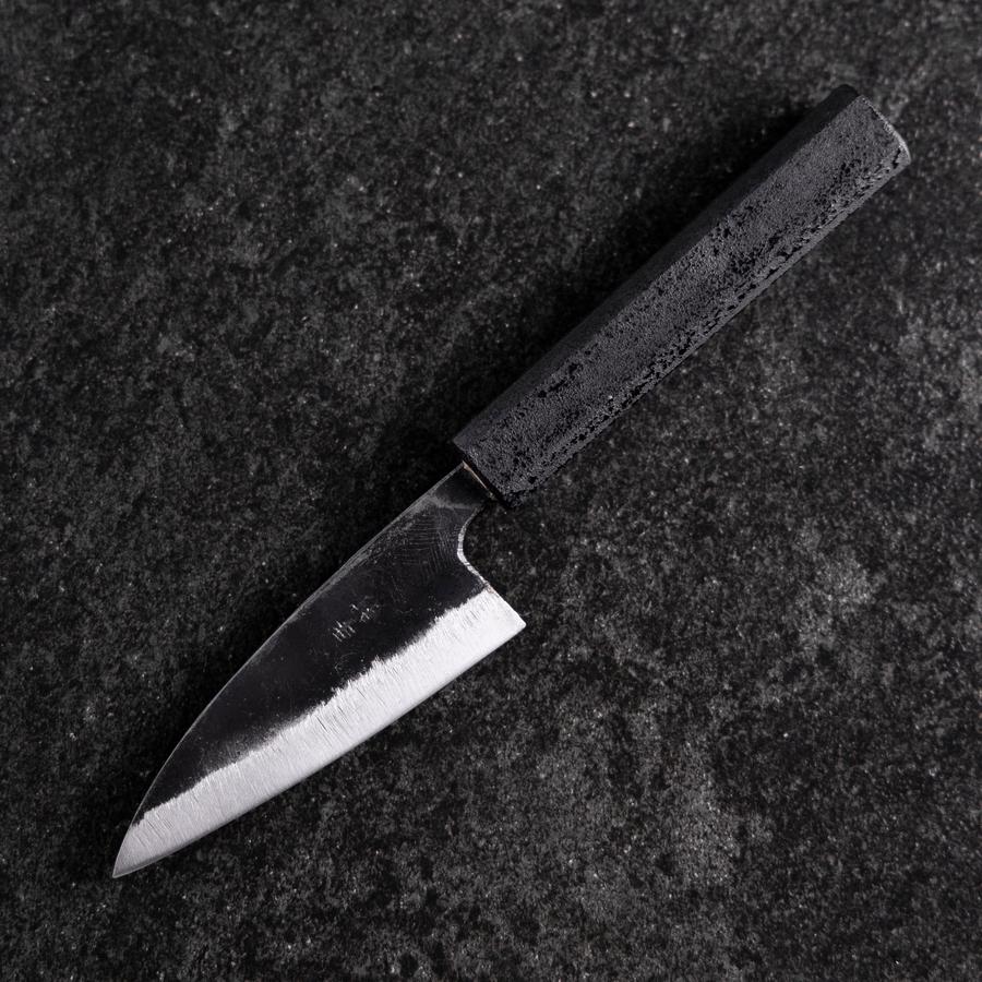 Ajikiri White Steel #2 Kurouchi Schwarzer Ishime Urushi Griff 105mm - Image 2