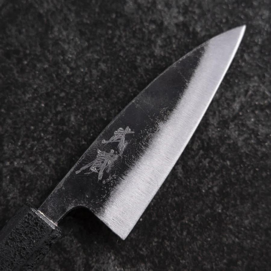 Ajikiri White Steel #2 Kurouchi Schwarzer Ishime Urushi Griff 105mm - Image 3