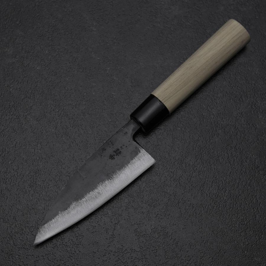Ajikiri White Steel #2 Kurouchi Runder Büffelhorn und Magnolienholz Griff 105mm - Image 2