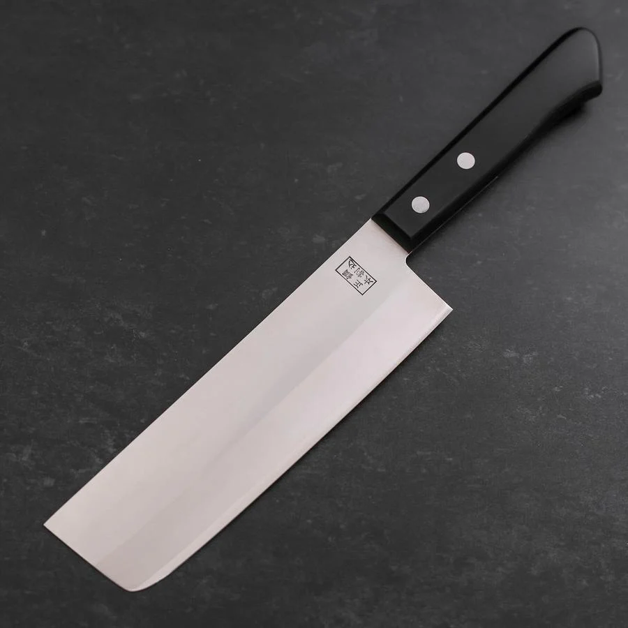 Nakiri Edelstahlummantelung White Steel #2 Poliert Schwarzer Westlicher Griff 150mm - Image 2