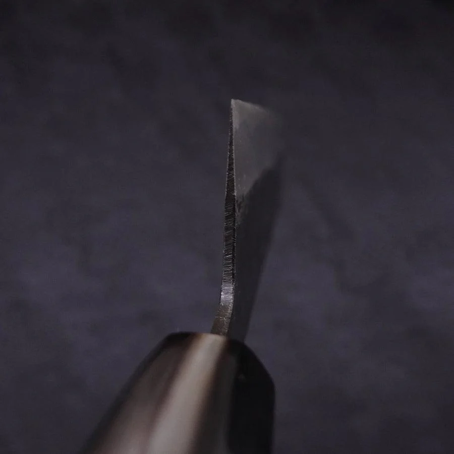 Bunka Aogami-Super Kurouchi Büffelhorn und Ebenholz Griff 165mm - Image 4