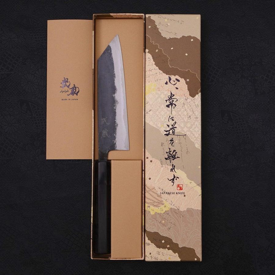 Bunka Aogami-Super Kurouchi Büffelhorn und Ebenholz Griff 165mm - Image 8