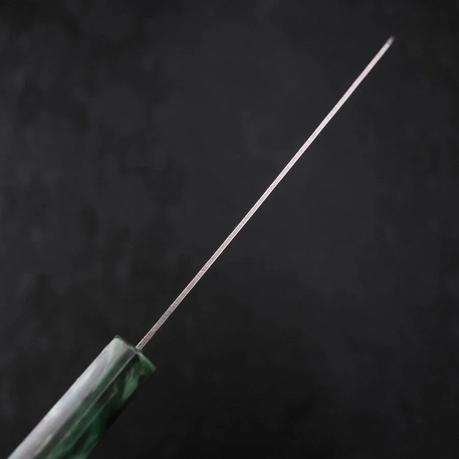 Bunka AUS-10 Nashiji Damast Grüner Ozeanplastik Griff 170mm - Image 5