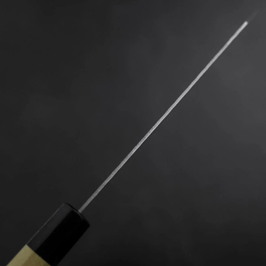 Bunka AUS-10 Tsuchime Damast Büffelhorn und Magnolienholz Griff 170mm - Image 5