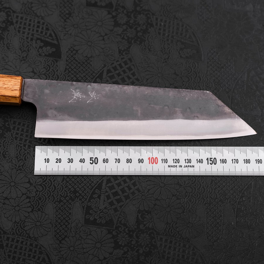 Bunka Blue Steel #1 Kurouchi Büffelhorn und Ebenholz Griff 180mm - Image 7
