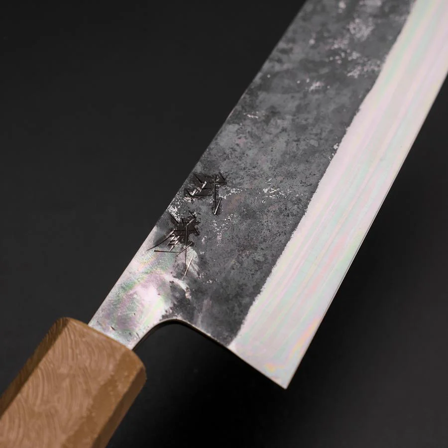 Bunka Blue Steel #1 Kurouchi Weißer Urushi Griff 170mm - Image 3