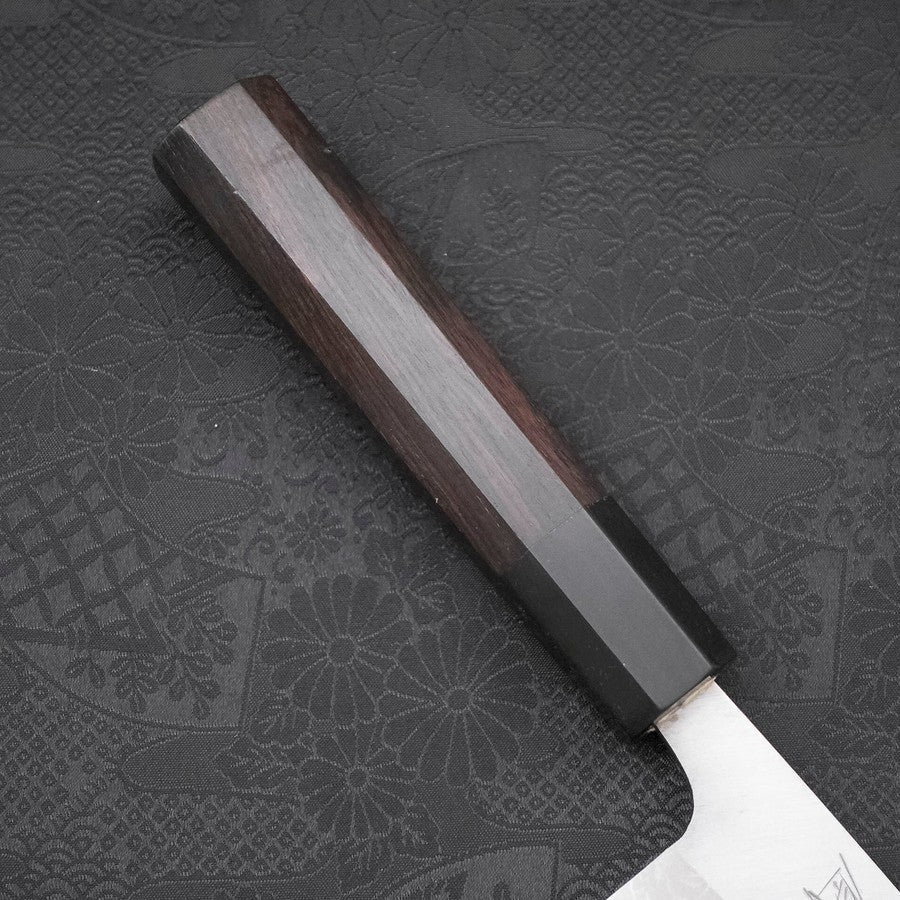 Bunka Blue Steel #2 Damast Büffelhorn und Ebenholz Griff 165mm - Image 6