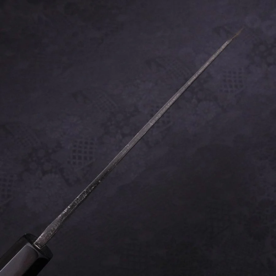 Bunka Blue Steel #2 Kurouchi Damast Büffelhorn und Ebenholz Griff 180mm - Image 5