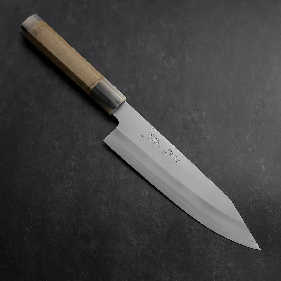 Bunka HAP-40 Poliert Doppelter Büffelhorn-Kappe und Magnolienholz Griff 165mm