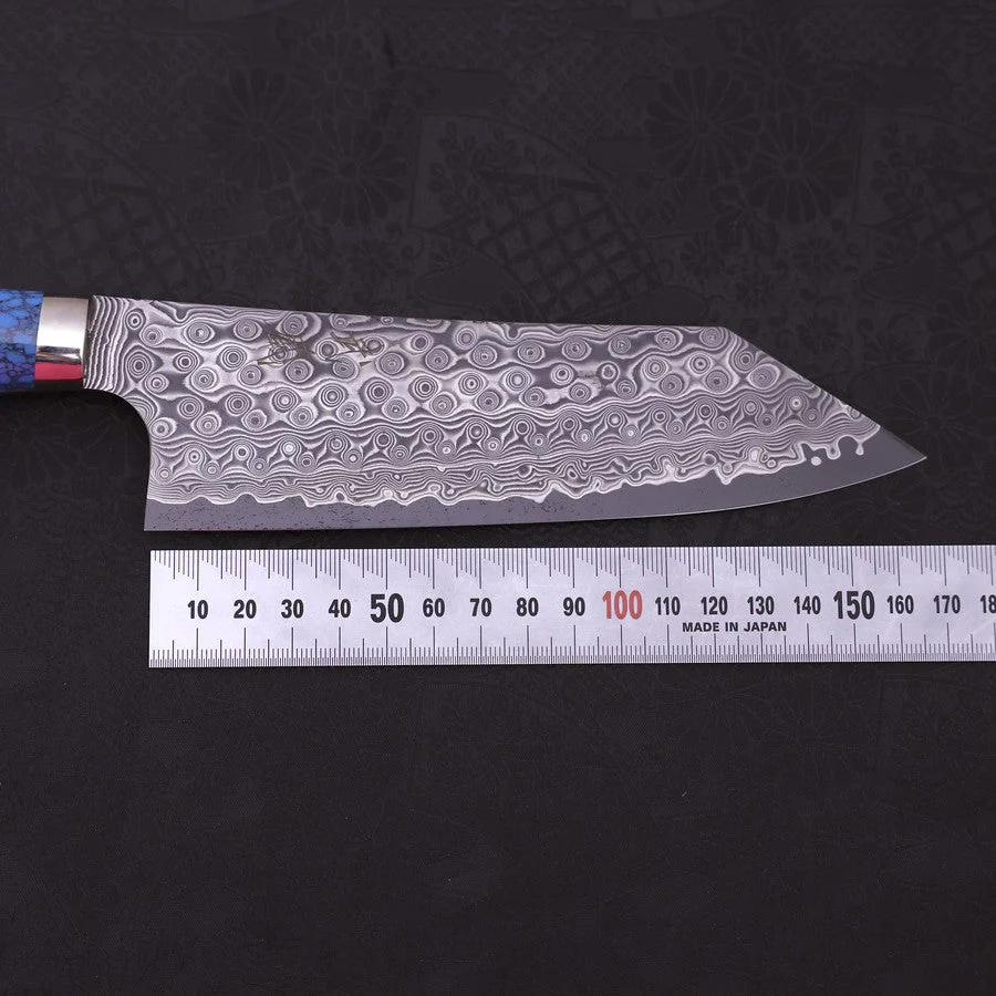 Bunka SG-2 Damast Blauer Türkis Griff 170mm - Image 7