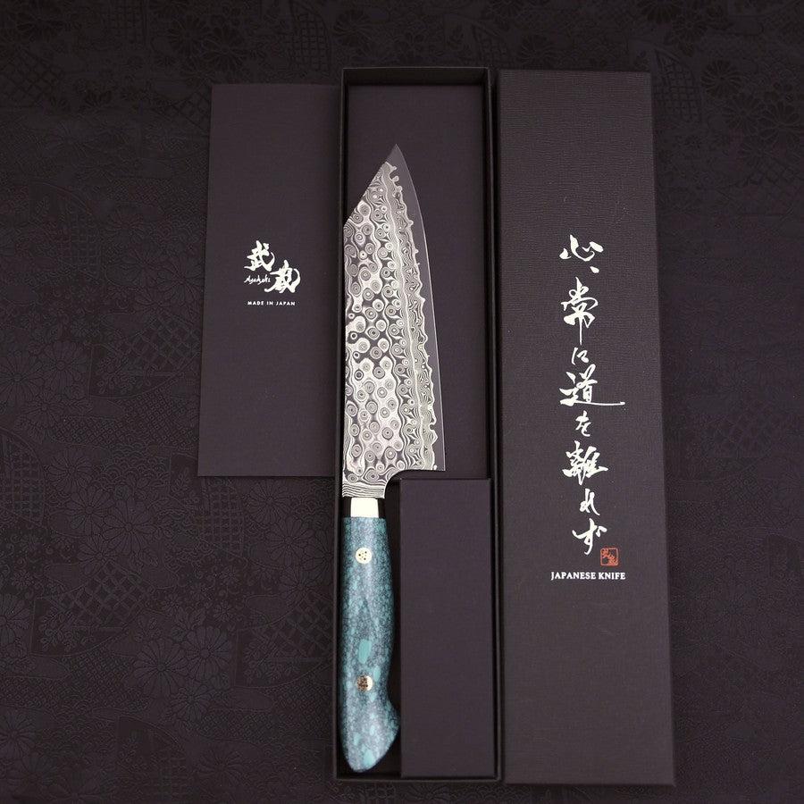 Bunka SG-2 Damast Grüner Türkis Griff 170mm - Image 8
