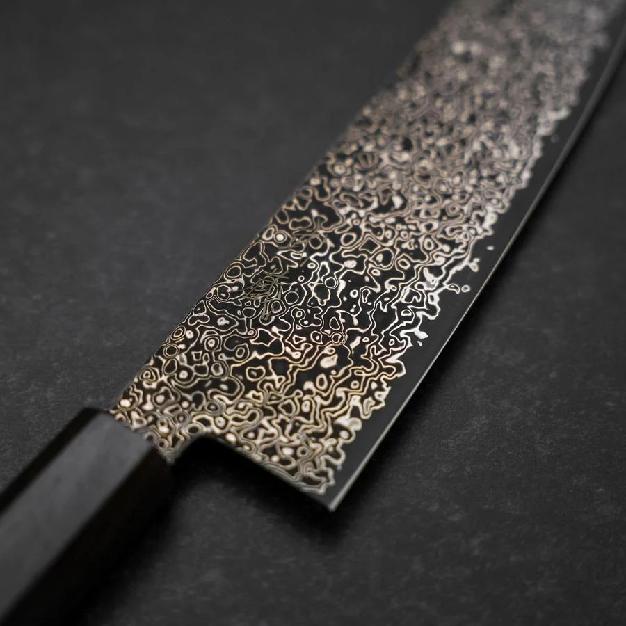 Bunka SG-2 Schwarzer Nickel Damast Ebenholz Griff 180mm - Image 3