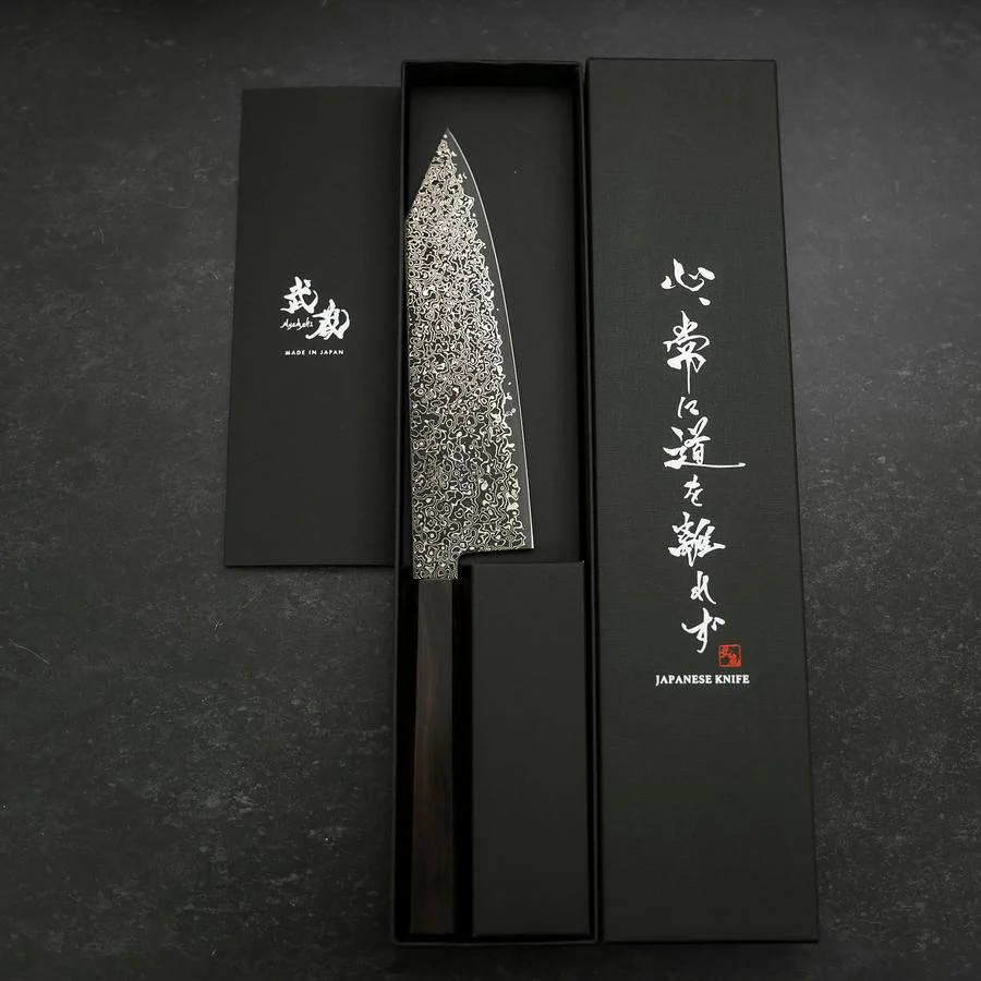 Bunka SG-2 Schwarzer Nickel Damast Ebenholz Griff 180mm - Image 8
