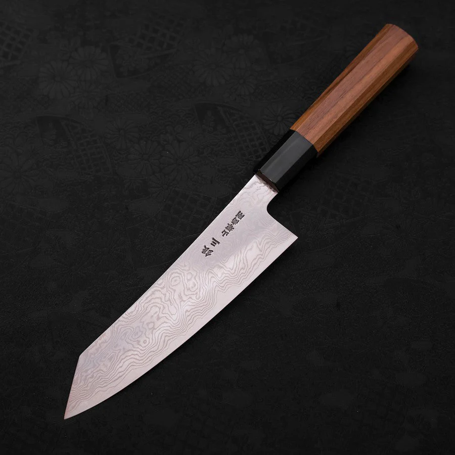 Bunka Silver Steel #3 Damast Büffelhorn und Teakholz Griff 180mm - Image 2