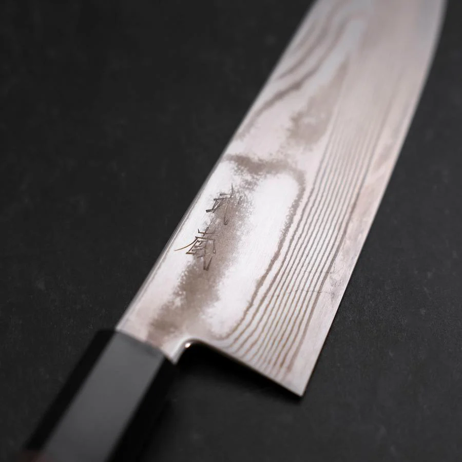 Bunka Silver Steel #3 Damast Büffelhorn und Wenge Griff 170mm - Image 3