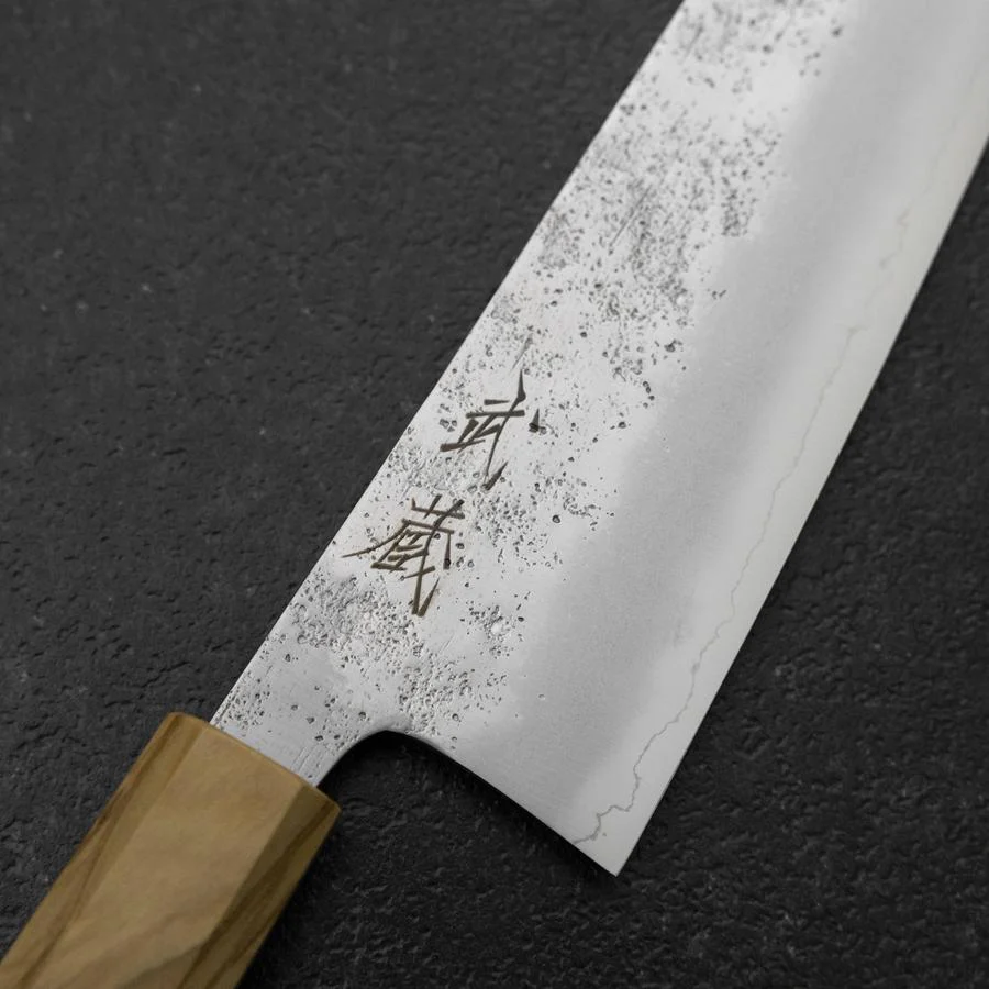 Bunka Silver Steel #3 Nashiji Olivenholz Griff 175mm - Image 3