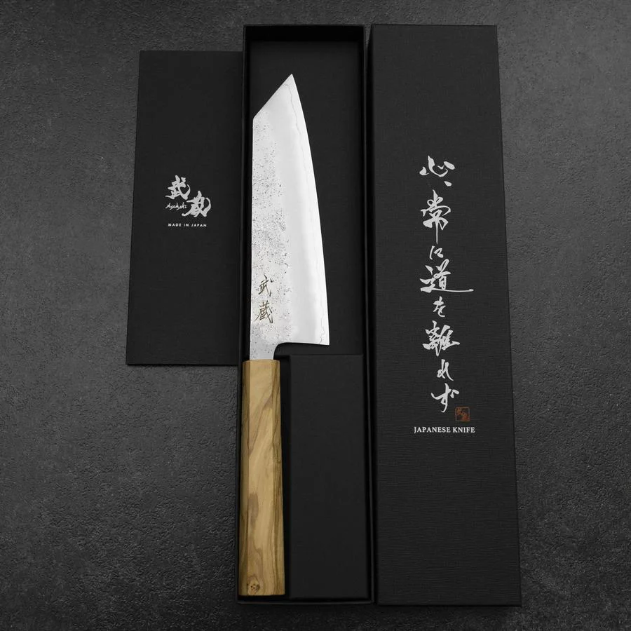 Bunka Silver Steel #3 Nashiji Olivenholz Griff 175mm - Image 8