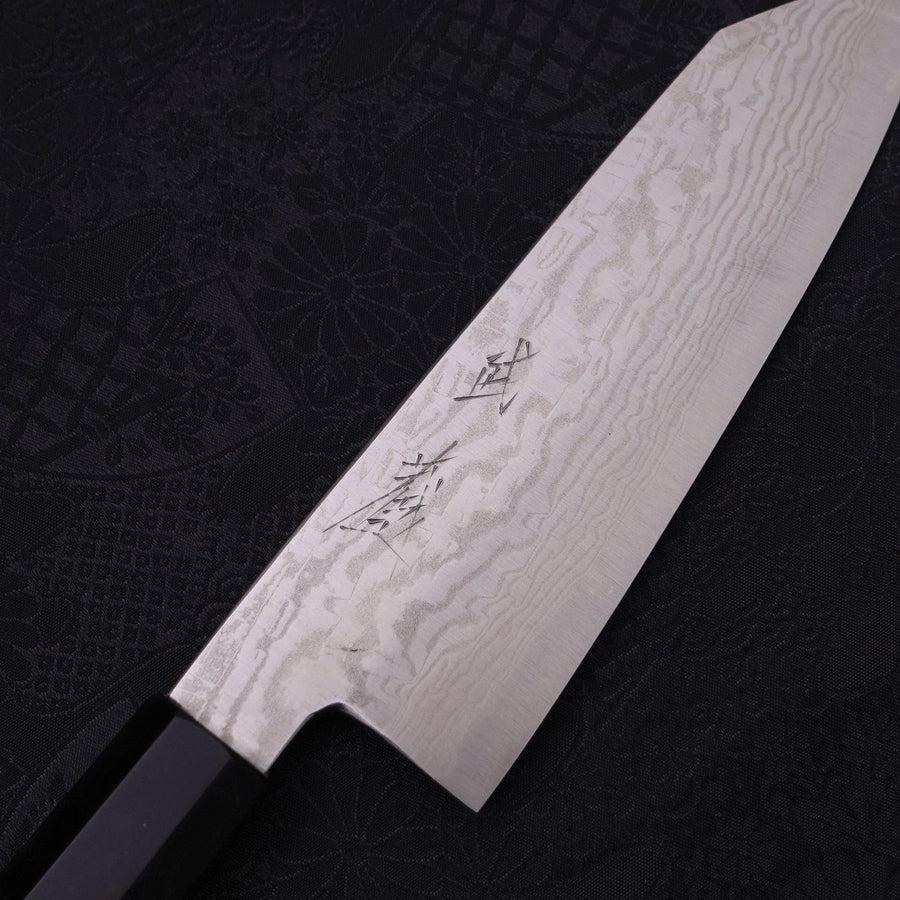 Bunka Silver Steel #3 Wellen Nickel Damast Büffelhorn und Ebenholz Griff 170mm - Image 3