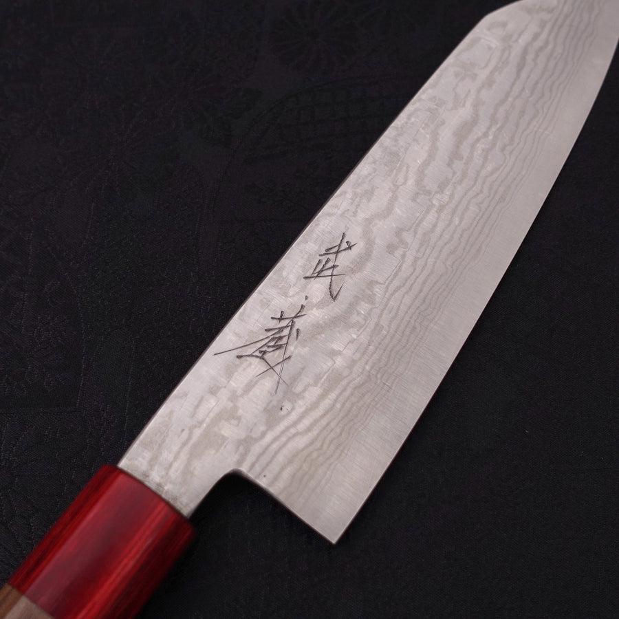 Bunka Silver Steel #3 Wellen Nickel Damast Roter Walnussholz Griff 170mm - Image 3