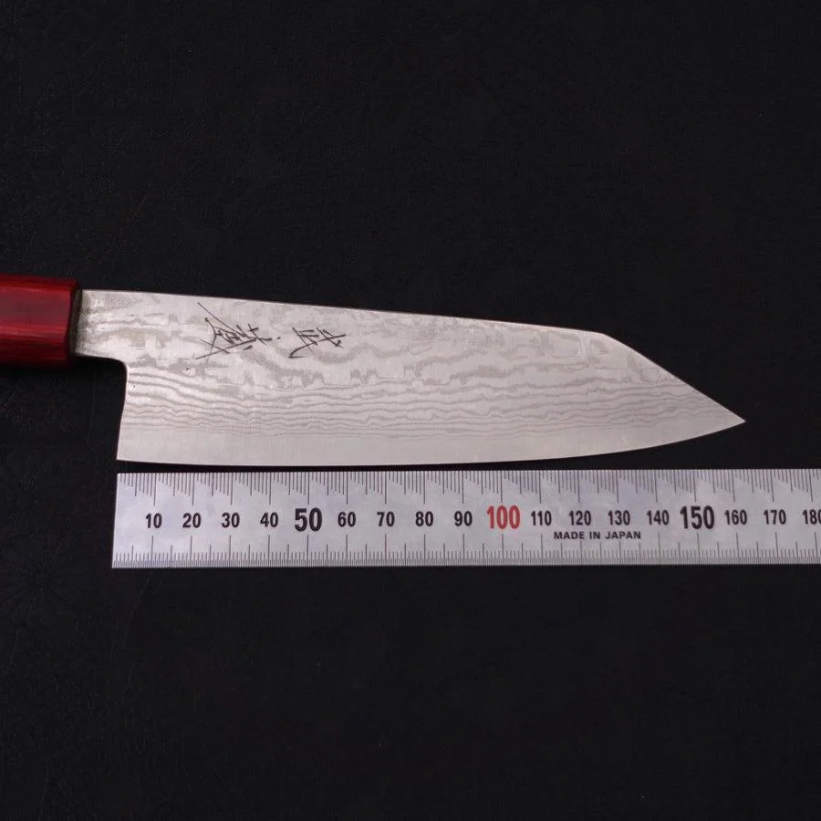 Bunka Silver Steel #3 Wellen Nickel Damast Roter Walnussholz Griff 170mm - Image 7