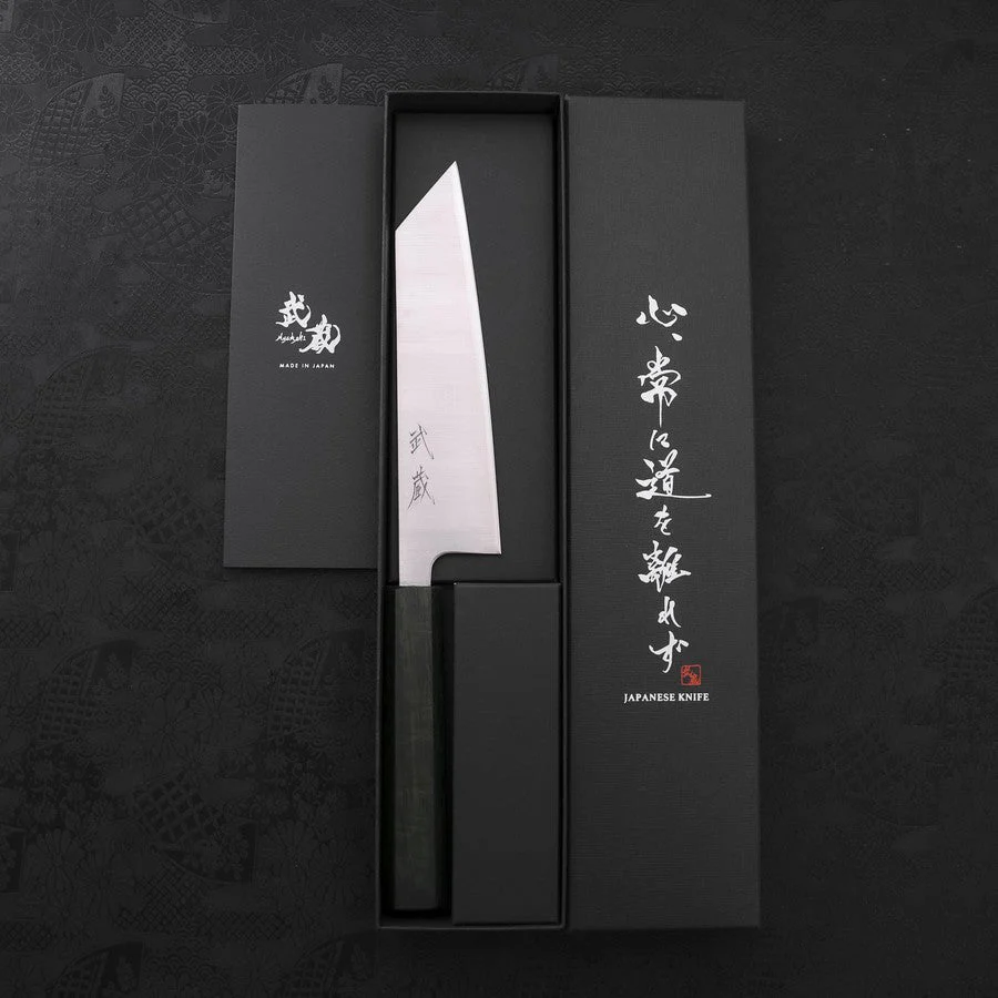 Bunka Silver Steel #3 Poliert Grüner Urushi Griff 170mm - Image 8
