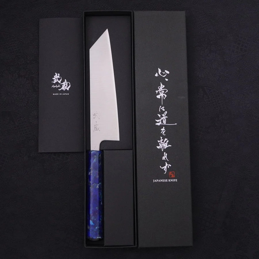 Bunka Silver Steel #3 Poliert Blauer Ozeanplastik Griff 170mm - Image 8