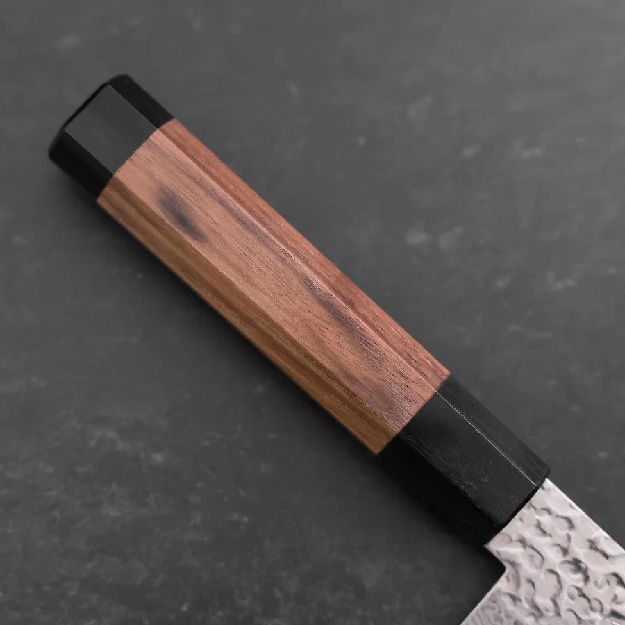 Bunka Silver Steel #3 Tsuchime Damast Walnussholz Griff 150mm - Image 6