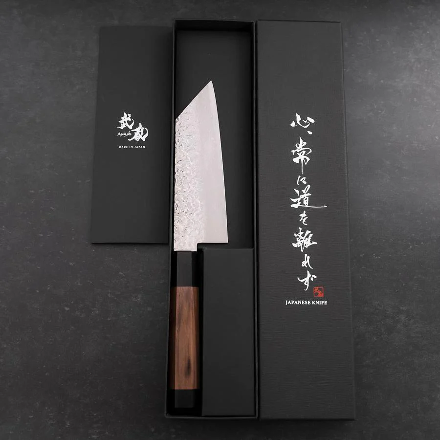 Bunka Silver Steel #3 Tsuchime Damast Walnussholz Griff 150mm - Image 8