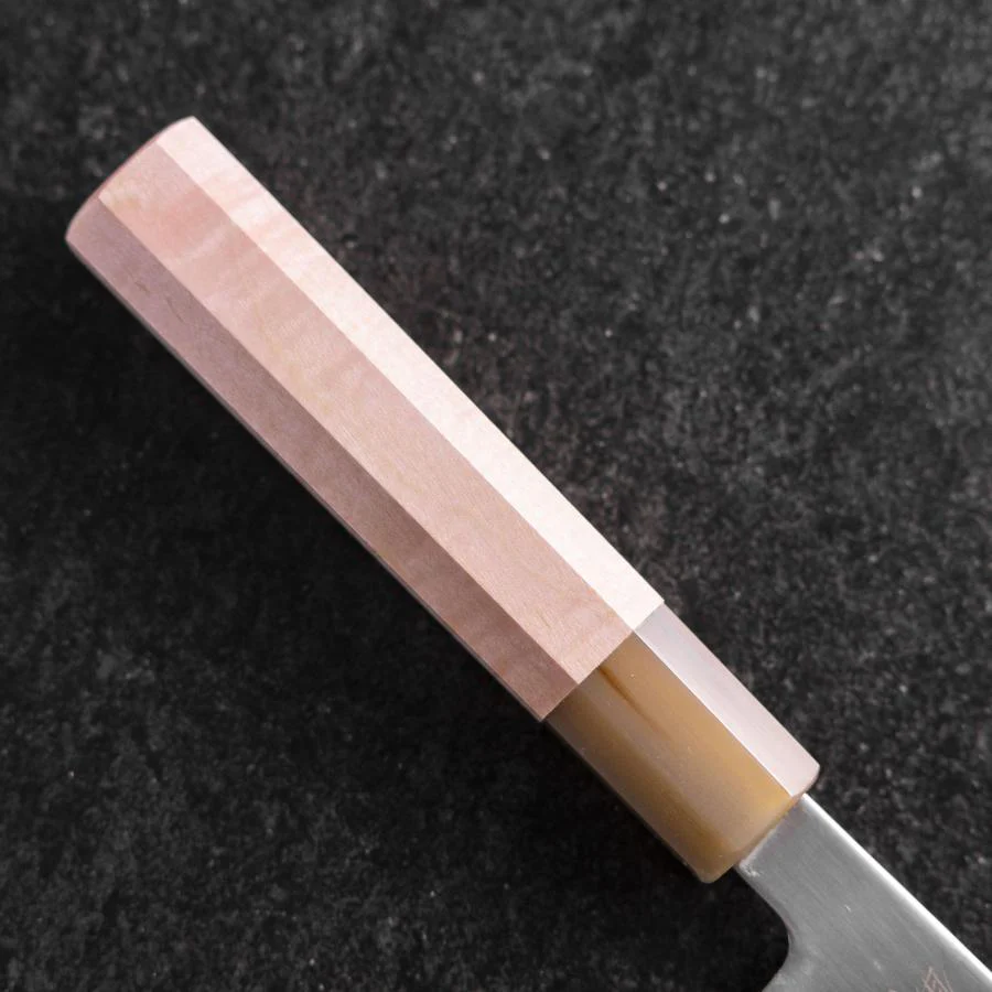 Bunka SLD Kagami Hell-Rosa Büffelhorn und Walnussholz Griff 170mm - Image 6