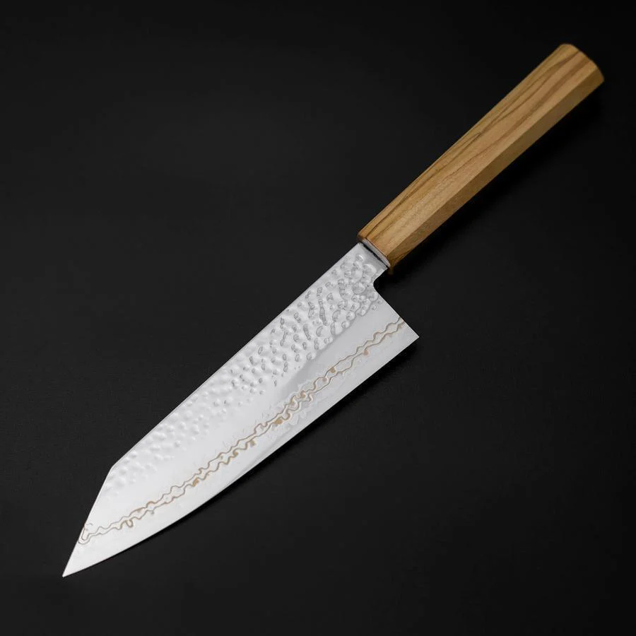 Bunka SLD Nickel Tsuchime Kolorierter Damast Olivenholz Griff 170mm Limited Edition - Image 2