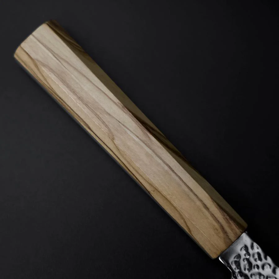Bunka SLD Nickel Tsuchime Kolorierter Damast Olivenholz Griff 170mm Limited Edition - Image 6