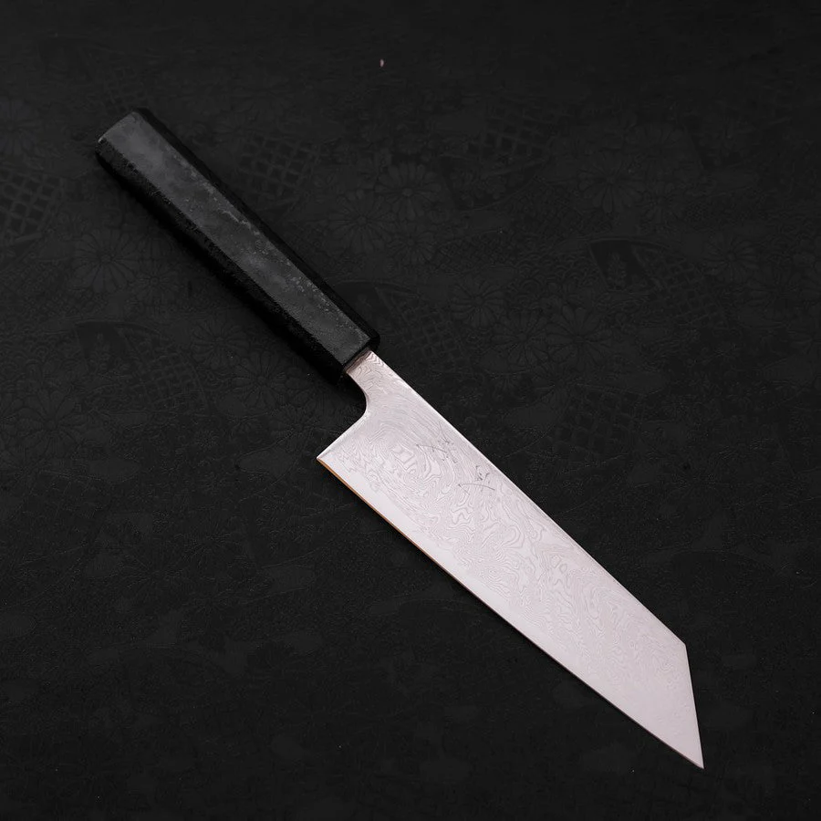 Bunka SLD Wellen Nickel Damast Schwarzer Ishime Griff 170mm