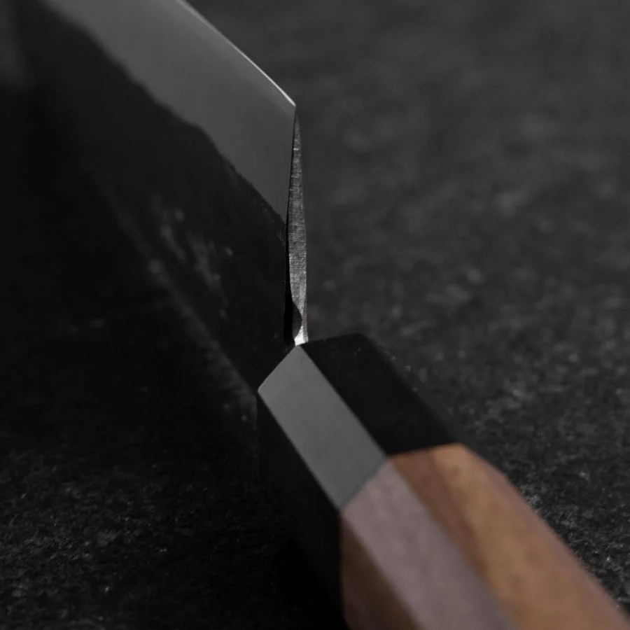 Bunka Edelstahlummantelung Blue Steel #2 Kurouchi Walnussholz Griff 165mm - Image 4
