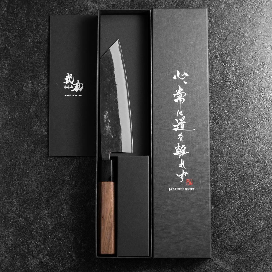 Bunka Edelstahlummantelung Blue Steel #2 Kurouchi Walnussholz Griff 165mm - Image 8