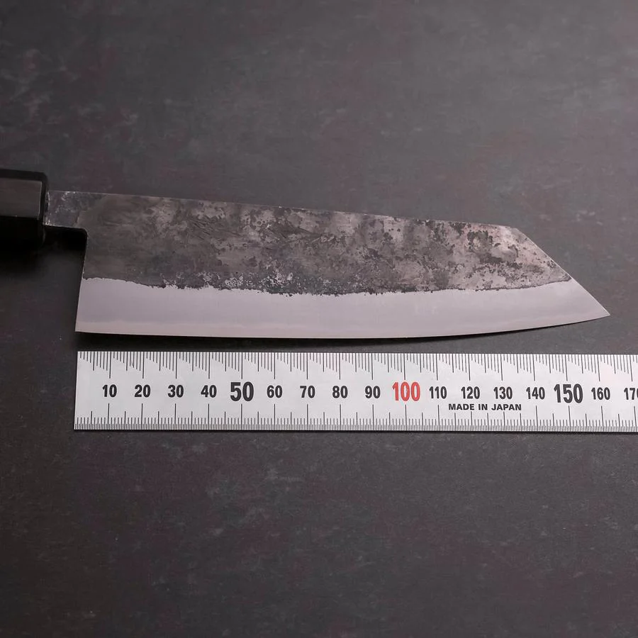 Bunka Blue Steel #2 Edelstahlummantelung Kurouchi Walnussholz Griff 165mm - Image 7