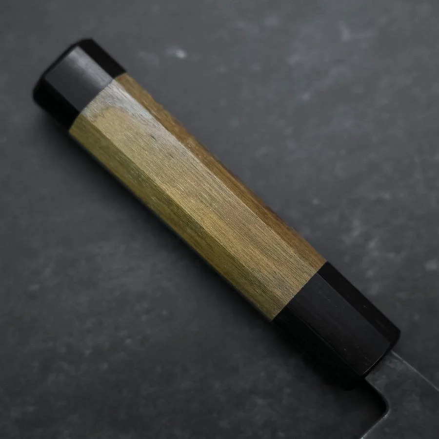 Bunka Blue Steel #2 Edelstahlummantelung Kurouchi Walnussholz Griff 180mm - Image 6