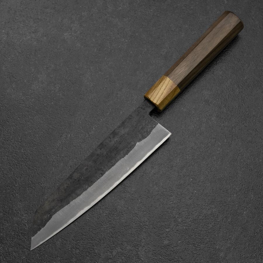 Bunka Edelstahlummantelung Blue Steel #2 Kurouchi Walnussholz-Zelkove Griff 180mm - Image 2