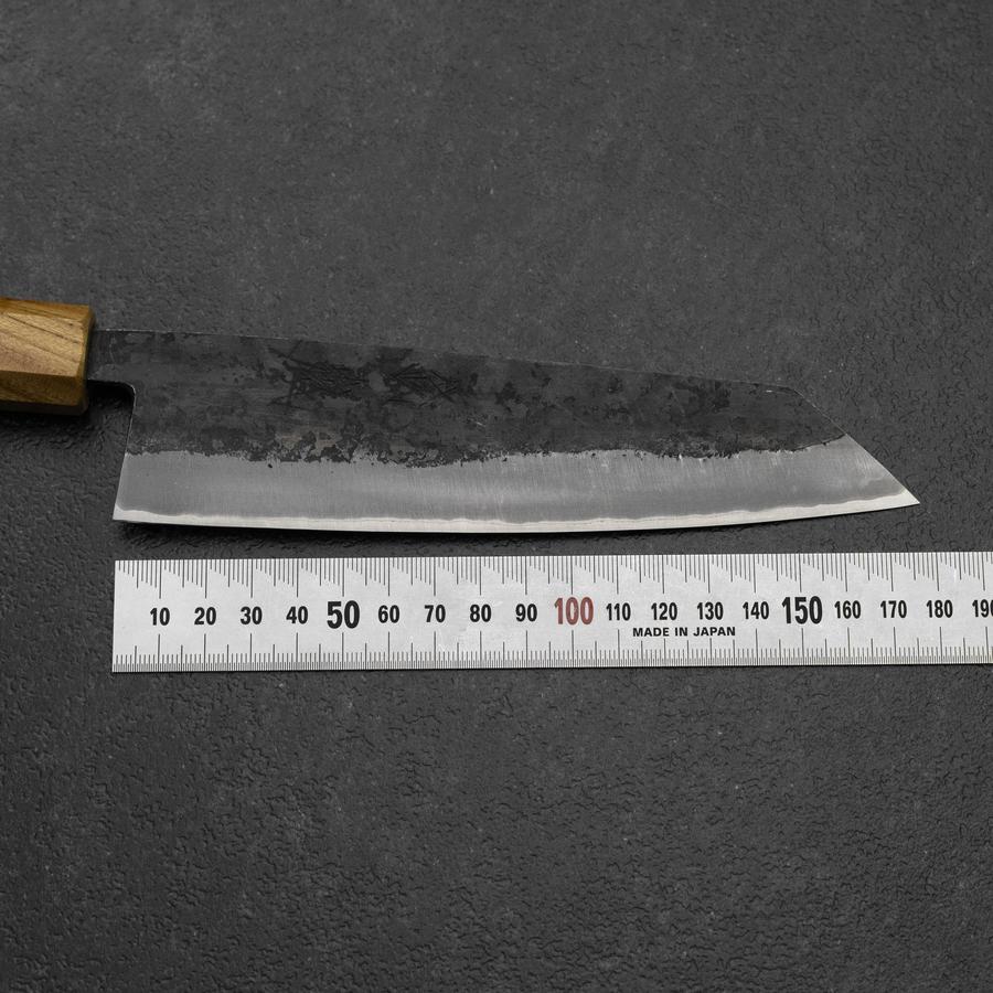 Bunka Edelstahlummantelung Blue Steel #2 Kurouchi Walnussholz-Zelkove Griff 180mm - Image 7