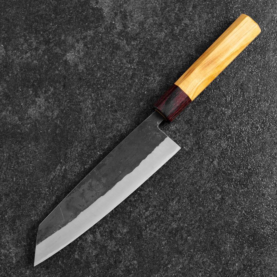 Bunka Edelstahlummantelung Blue Steel #2 Kurouchi Zelkove Griff 180mm - Image 2