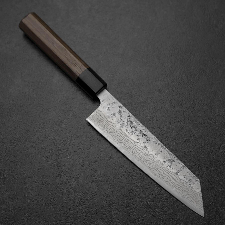 Bunka Schwedenstahl Nashiji Washi Damast Walnuss-und Rosenholz Griff 170mm