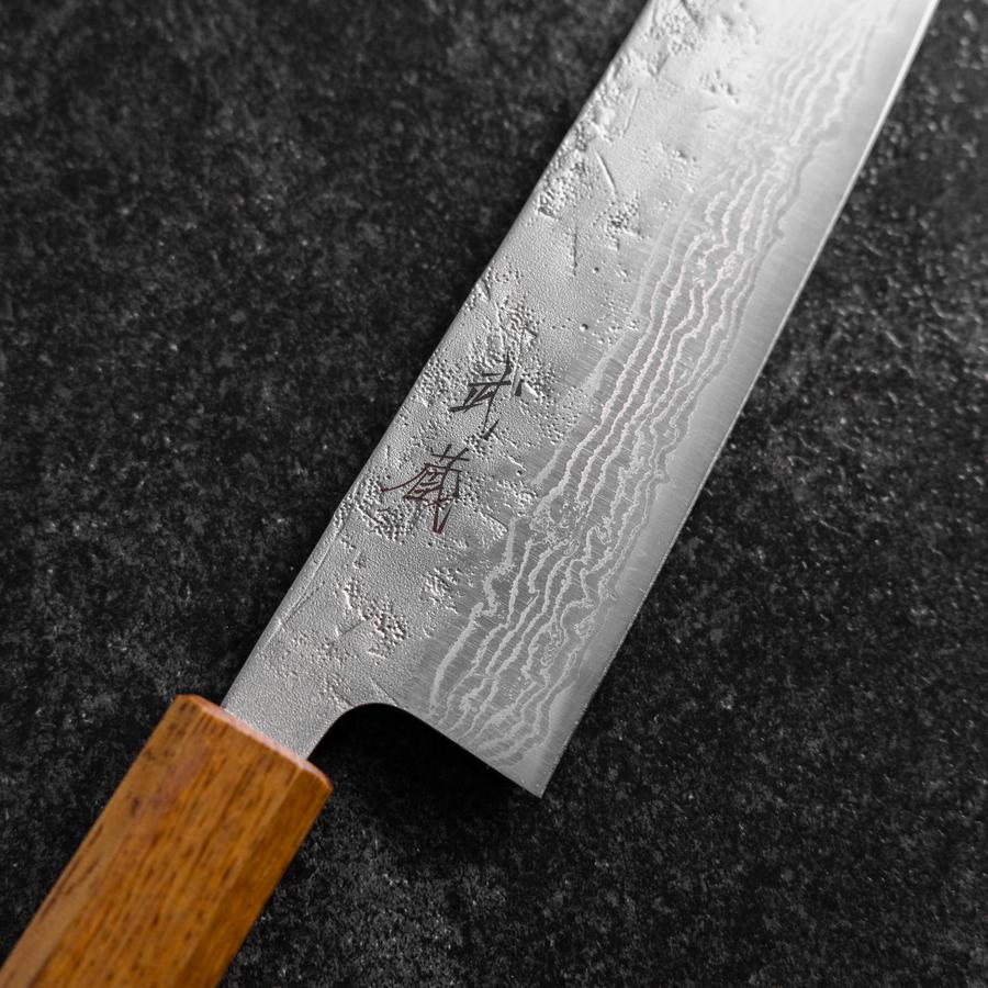Bunka Schwedenstahl Nashiji Washi Damast Yaki Urushi Griff 170mm - Image 3