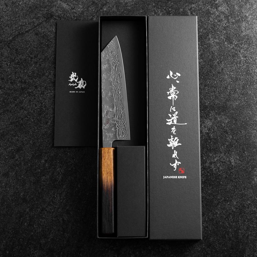 Bunka Schwedenstahl Nashiji Washi Damast Yaki Urushi Griff 170mm - Image 8