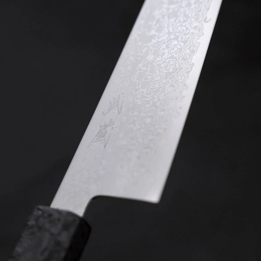 Bunka VG-10 Damast Schwarzer Ishime Griff 180mm - Image 3