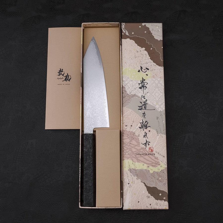 Bunka VG-10 Damast Schwarzer Ishime Griff 180mm - Image 8