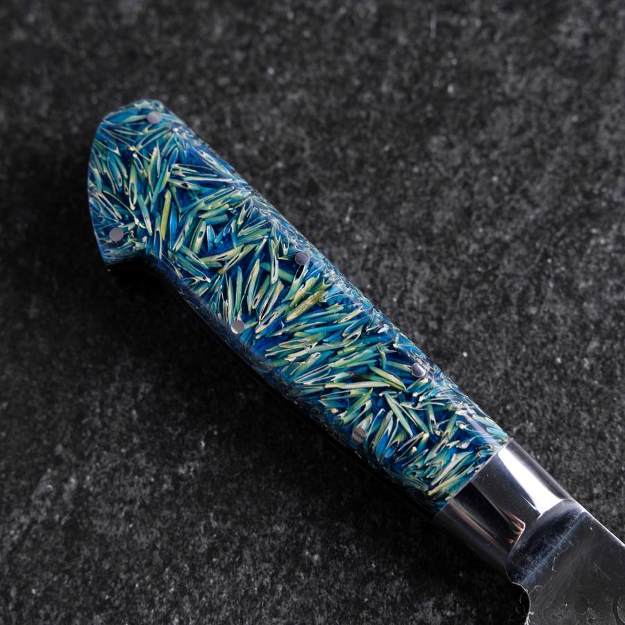 Bunka VG-10 Damast Blauer Westlicher Blütenblatt Griff 185mm - Image 6